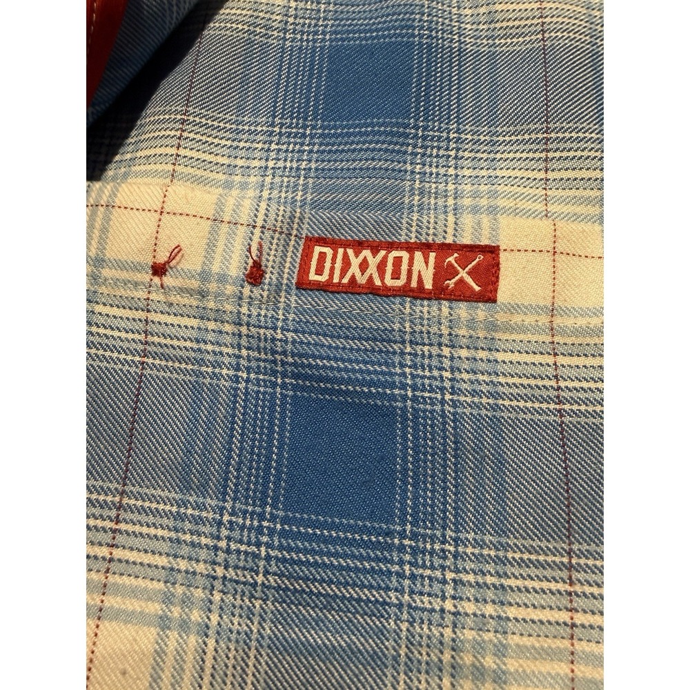 Dixxon The Winfield Flannel Shirt Mens M Blue Plaid Snap Front Dave Winfield - Picture 4 of 10
